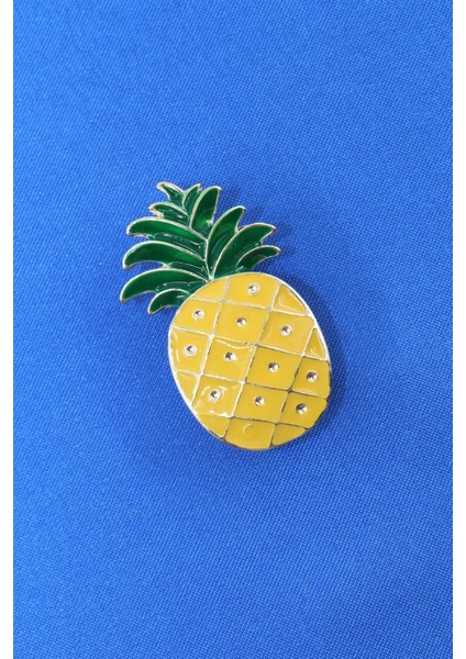 Kristal Taşlı Ananas Broş. Yaka Iğnesi Broş. Taşlı Broş. Kadın Broş. Erkek Broş. Broş. Ananas Broş. indirimleri