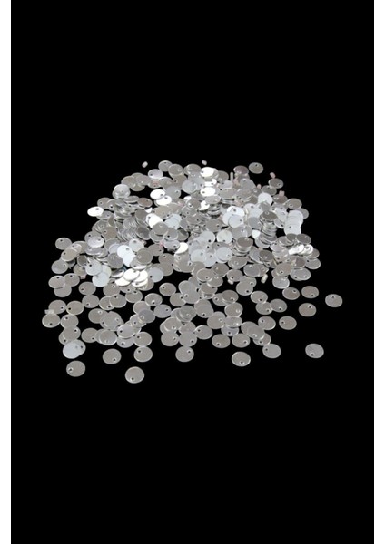Yandan Delikli Gümüş Pul Payet (30 gr 175 Adet)