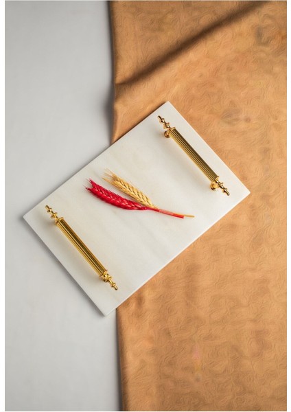 Mermer Damat Kahvesi Tepsisi ve Fincan Takımı, Metal Kulp, Şık ve Zarif Tasarım fiyatları