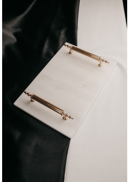 Mermer Damat Kahvesi Tepsisi ve Fincan Takımı, Metal Kulp, Şık ve Zarif Tasarım fırsatları