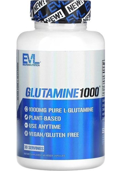 , Glutamine 1000 60 Bitkisel Kapsül