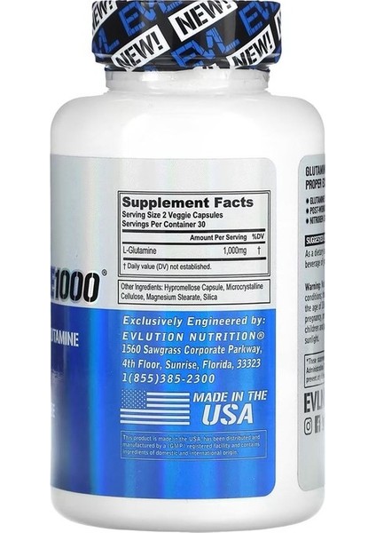 , Glutamine 1000 60 Bitkisel Kapsül fiyatları