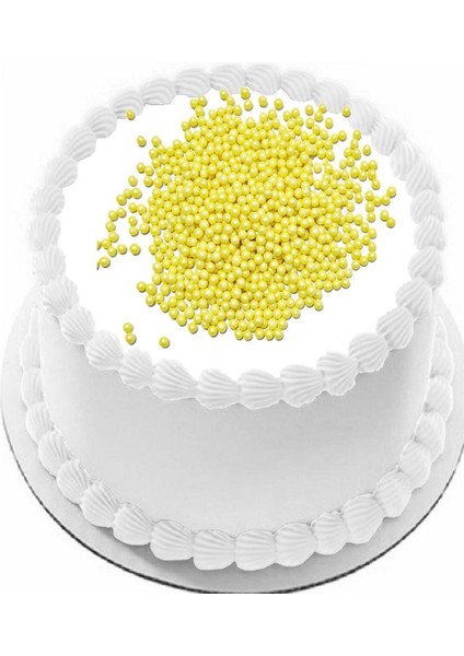 Yenilebilir Pasta Süslemesi Pirinç Patlağı Sarı Renk 40 gr Gelecek