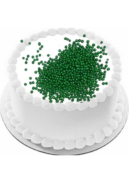 Yenilebilir Pasta Süslemesi Pirinç Patlağı Çikolatalı Yeşil Renk 40 gr Gelecek