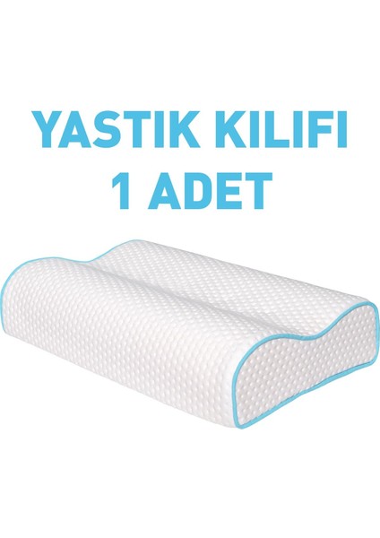 Beyaz Visco Yastık Kılıfı 55X35X12-11CM, Yumuşak ve Konforlu Tek Parça