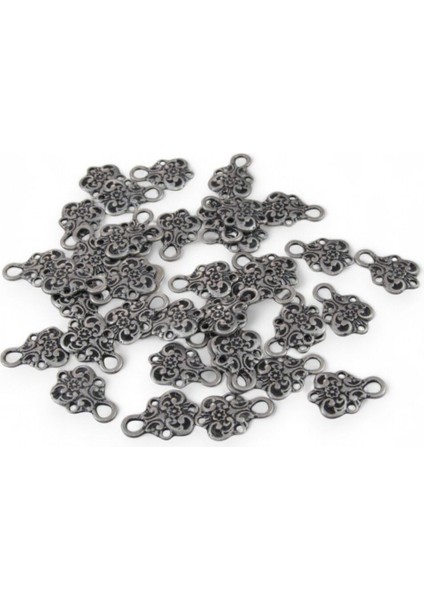 Geleneksel Lale Modeli Paslanmaz Pirinç Metal 5 Adet (Küpe Aparatı, Bileklik Ucu, Broş Aksesuar)