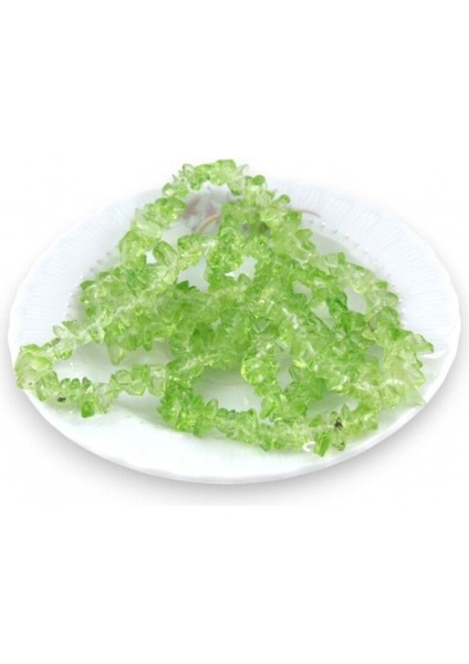 Şeffaf Yeşil Kırık Taş Boncuk (130 Adet) fiyatları