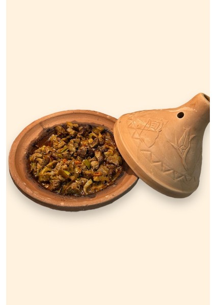 Kahverengi Orta Boy Fas Tencere 30X25 cm 3-4 Kişilik fırsatları