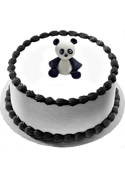 Şeker Hamurundan Pasta Tamamlayıcı Figür Panda Figürü