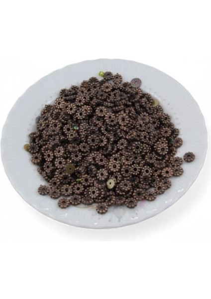 6 mm Zamak Ortadan Delikli Bakır Pul Payet (30 gr 65 Adet) fiyatları