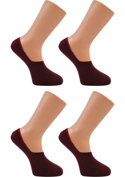 Erkek Bambu Premium Babet Çorap 4'lü Set Bordo modelleri
