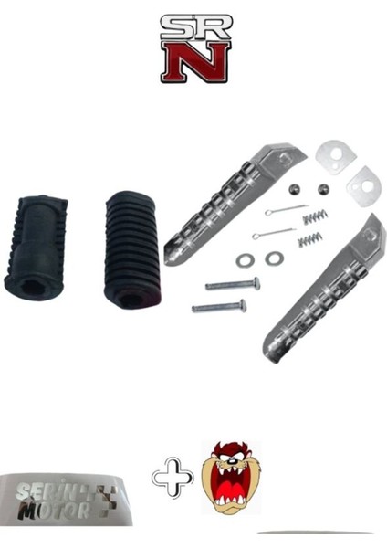 Cg Çita Basamak Seti Ön Siyah Arka Metal Set + Tzmnya Sticker Srn