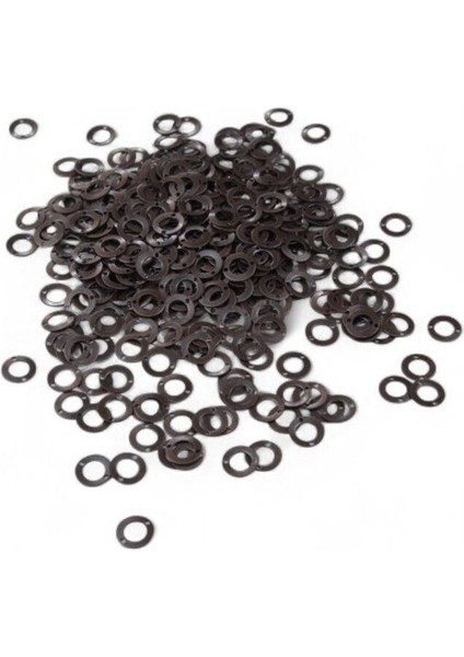 Çift Delikli 10X2 mm Koyu Bakır Halka Pul Payet (30 gr 200 Adet)