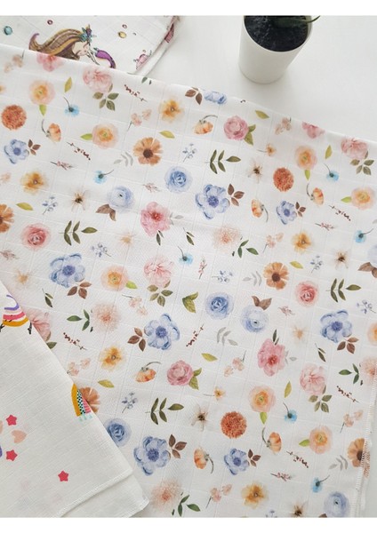 3’lü Renkli Müslin Örtü Seti, %100 Pamuk, Bebek Kundak, Omuz Bezi, Emzirme Örtüsü fırsatları