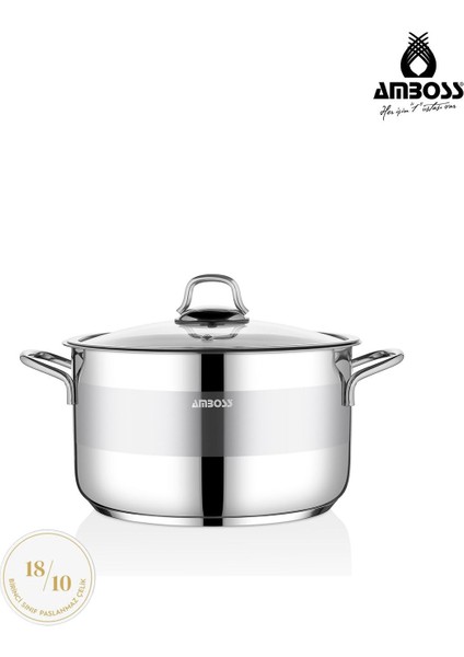 Paslanmaz Çelik Derin Tencere 20 cm Cam Kapaklı, Sağlam ve Şık Mutfak Gereci