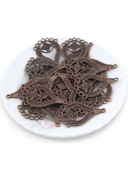 Osmanlı Büyük Damla Modeli Paslanmaz Pirinç Metal 5 Adet (Küpe Aparatı, Bileklik Ucu, Broş Aksesuar) fiyatları