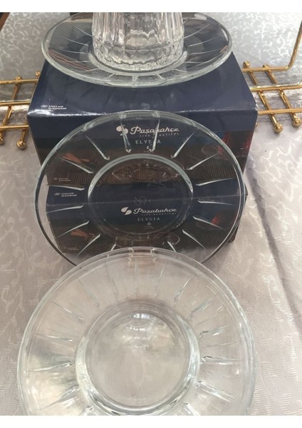 12'li Turuncu Çay Tabağı Seti Şık ve Kullanışlı Ev Dekoru Aksesuarı