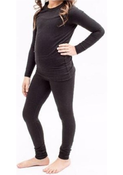 Kız Çocuk Termal Alt-Üst Set Takım Siyah