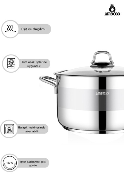 Paslanmaz Çelik Derin Tencere 20 cm Cam Kapaklı, Sağlam ve Şık Mutfak Gereci modelleri