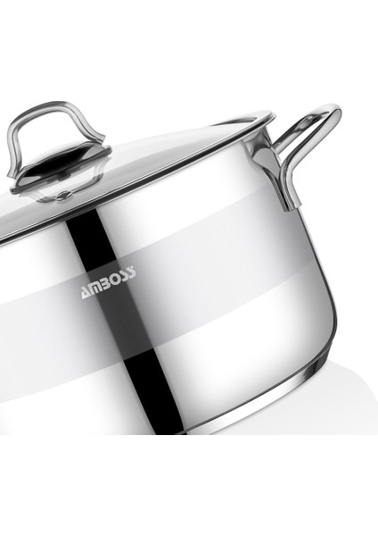 Paslanmaz Çelik Derin Tencere 20 cm Cam Kapaklı, Sağlam ve Şık Mutfak Gereci fırsatları