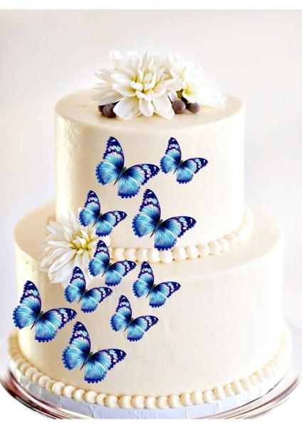 Yenilebilir Kelebekler Pirinç Kağıdından Özel Kesimli Görseldeki Ürün Gönderilecek 10 Adet Gelecek