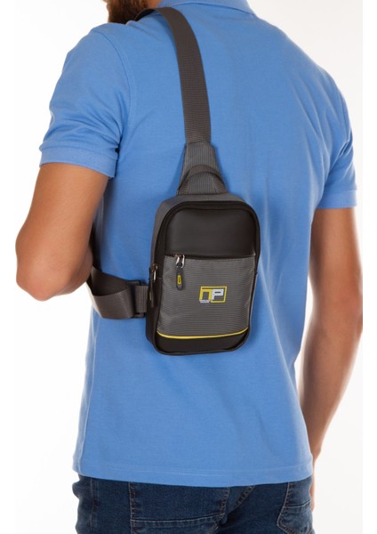 Impertex Kumaş Telefon Bölmeli Günlük Çapraz Göğüs ve Omuz Çantası NEW156 - Gri fiyatları