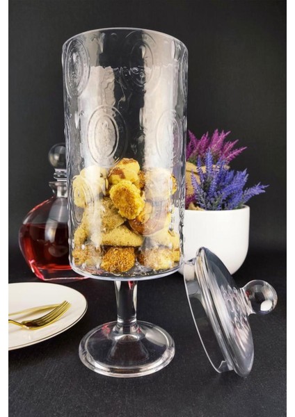 Şık 31 cm Ayaklı Cam Sunumluk ve Şekerlik, Zarif ve Kullanışlı Tasarım fiyatları