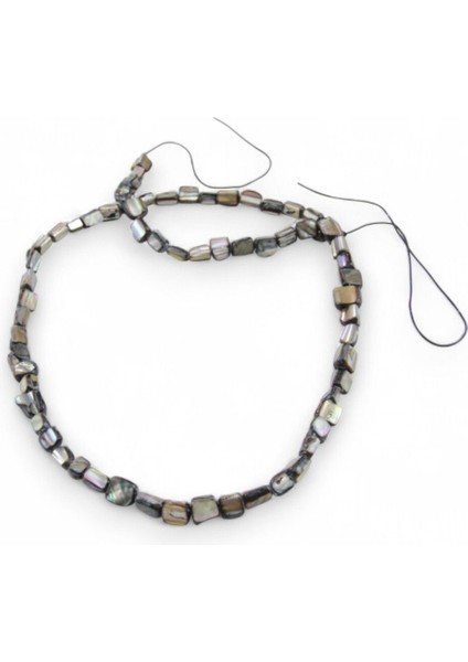 10 mm Füme Özel Kırık Taş Boncuk (50 Adet)