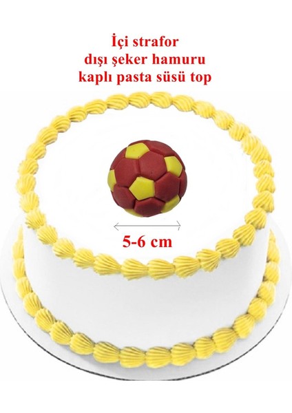 Şeker Hamurundan Futbol Topu Kırmızı Sarı 5- 6 cm Ebat Ekrandaki Ürün 1 Adet Gelecek fiyatları