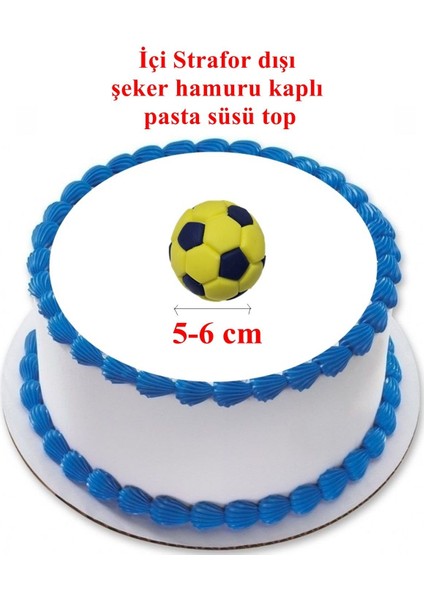 Şeker Hamurundan Futbol Topu Lacivert Sarı 5- 6 cm Ebat Ekrandaki Ürün 1 Adet Gelecek fiyatları