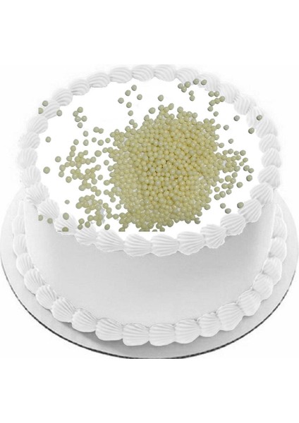 Yenilebilir Pasta Süslemesi Pirinç Patlağı Çikolatalı Fildişi Renk 40 gr Gelecek