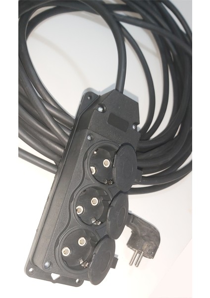 Uzun Kalın Sağlam 15 Metre Topraklı 3x2,5 mm Bakır Telli 3 Lü Kapaklı Prizli Fişli Uzatma Kablosu fiyatları