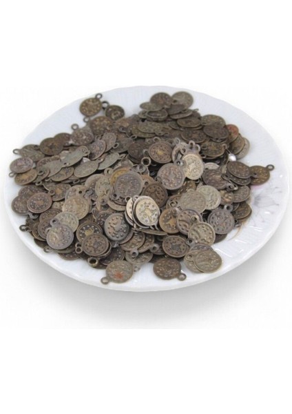 10 mm Yoğun Minik Desenli Metal Pul 15 Adet (Küpe Aparatı, Bileklik Ucu, Broş Aksesuar) fiyatları