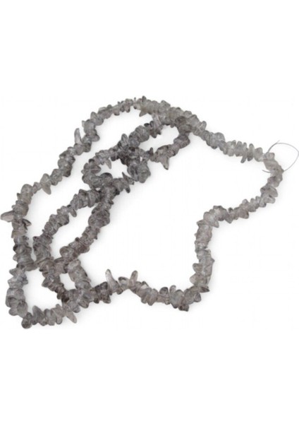 Gri Siyah Desenli Kırık Taş Boncuk (200 Adet)