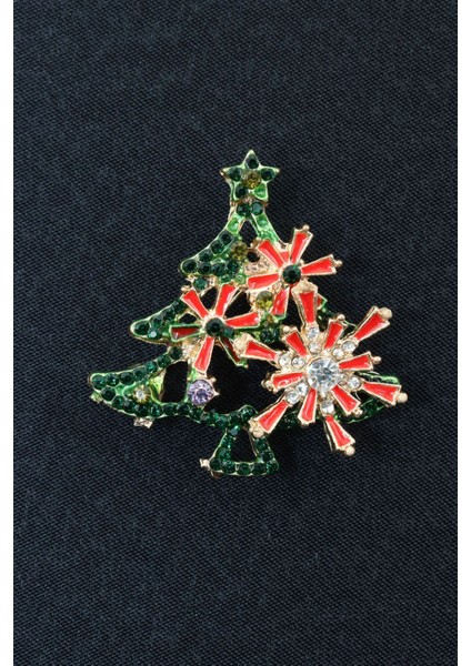 Yeni Yıl Ağacı Broş. Taşlı Noel Ağacı Broş. Yaka Iğnesi Broş. Yılbaş Ağacı Broş. Kadın Broş. Broş fırsatları