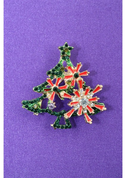 Yeni Yıl Ağacı Broş. Taşlı Noel Ağacı Broş. Yaka Iğnesi Broş. Yılbaş Ağacı Broş. Kadın Broş. Broş indirimleri