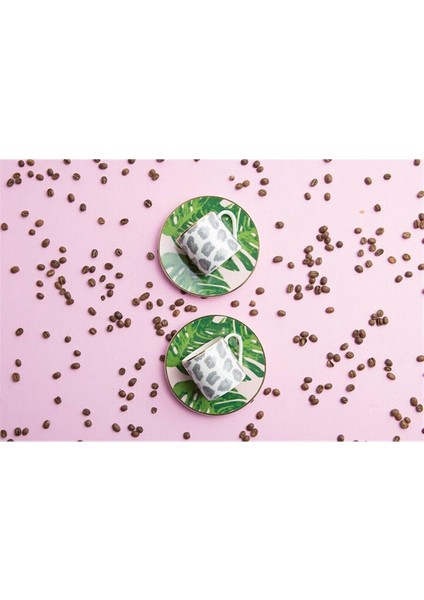 Pembe 4 Parça Kahve Takımı, Şık ve Zarif Tasarım