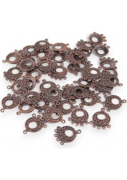 Yuvarlak Halka Şekilli 20X20 mm Kenarları Damlalı Model Pirinç Paslanmaz (5 Adet)