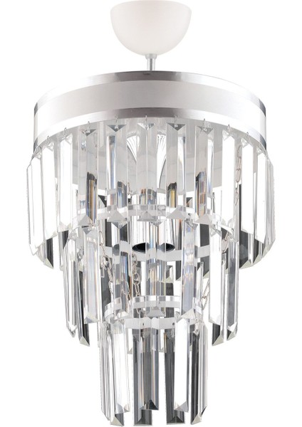 Beyaz Üç Katlı Kristal Avize, Şık ve Zarif Aydınlatma Seçeneği fırsatları