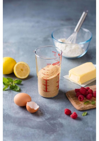 Çok Renkli Cam Ölçü Kabı 0,5l, Pratik ve Şık Mutfak Gereci