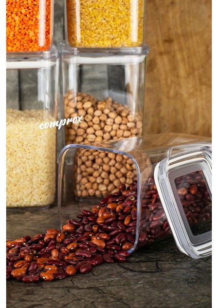 Turuncu 12'li 900ML Kare Saklama Kabı Seti, Vakumlu Kapak, Bpa Free fırsatları