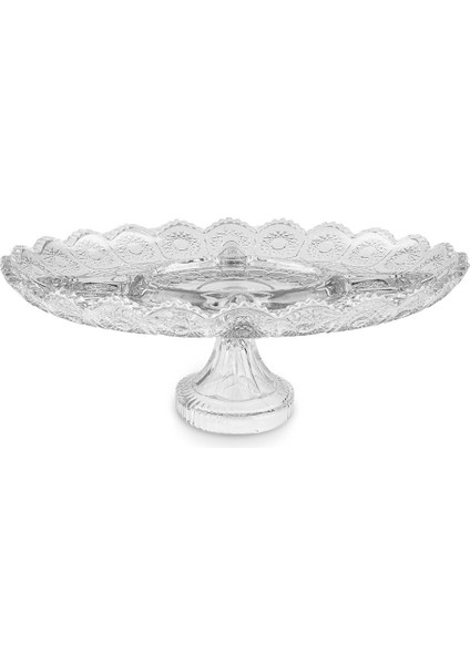 Bölmeli Kristal Cam Tatlı Sunum Tabağı 36 Cm, Şık ve Kullanışlı Tasarım modelleri
