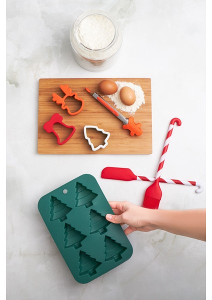 Yılbaşı Temalı Çoklu Kek Kalıbı Seti, Yeşil Renk, Eğlence ve Lezzet Için Mükemmel! fiyatları