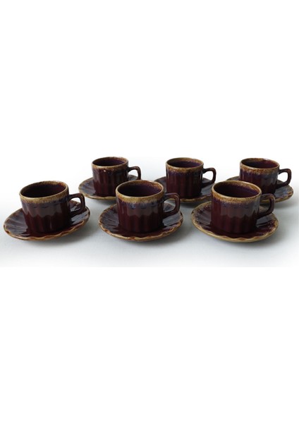 Renkli 12 Parça Çay Takımı, 6 Kişilik, Şık ve Zarif Tasarım