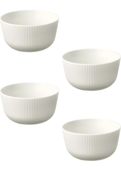 Beyaz 4'lü Ofantlıgt Kase Seti, 13CM, Şık ve Kullanışlı Mutfak Aksesuarı