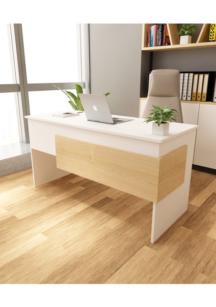 Karen Çalışma Ofis Masası | Beyaz - Safir Meşe modelleri