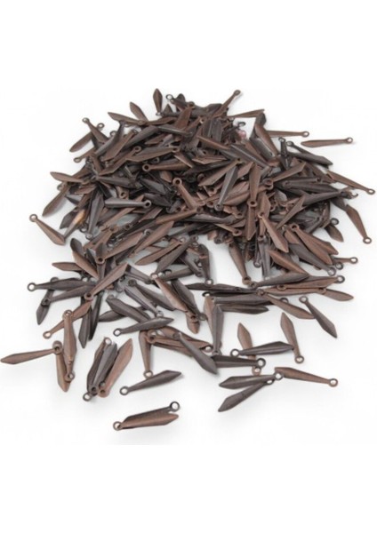 Uzun Yapraklı 20X3 mm Damla Modeli Metal Pul 20 Adet (Küpe Aparatı, Bileklik Ucu, Broş Aksesuar)