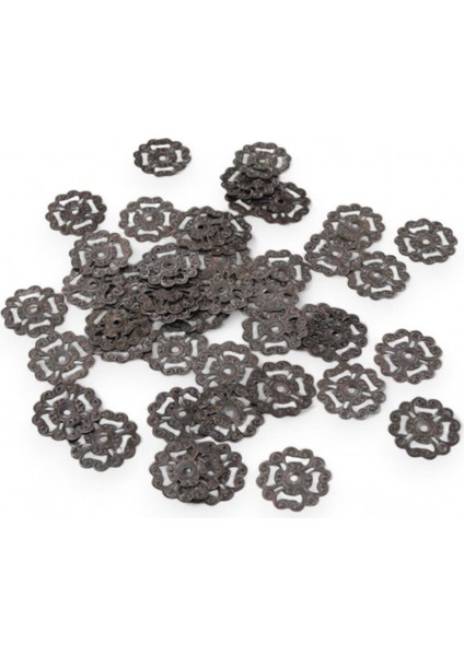Gölge Çiçeği Modeli 22 mm Metal 10 Adet (Küpe Aparatı, Bileklik Ucu, Broş Aksesuar)