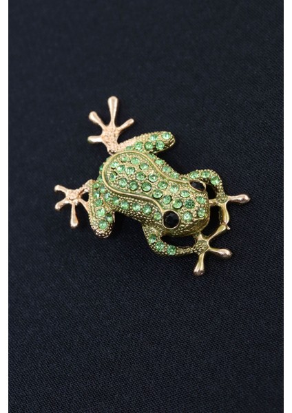 Zirkon Taşlı Kurbağa Broş. Yaka Iğnesi Broş Taşlı Tasarım Broş. Unisex Broş. Broş. Kurbağa Broş. fırsatları