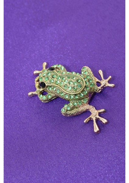 Zirkon Taşlı Kurbağa Broş. Yaka Iğnesi Broş Taşlı Tasarım Broş. Unisex Broş. Broş. Kurbağa Broş. indirimleri